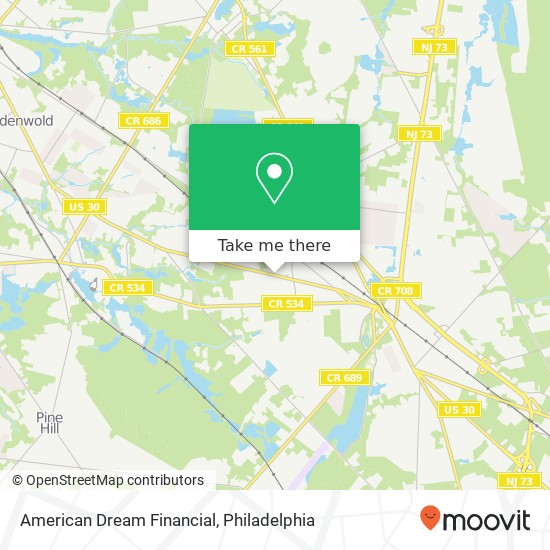 American Dream Financial map