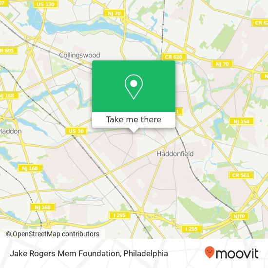Jake Rogers Mem Foundation map