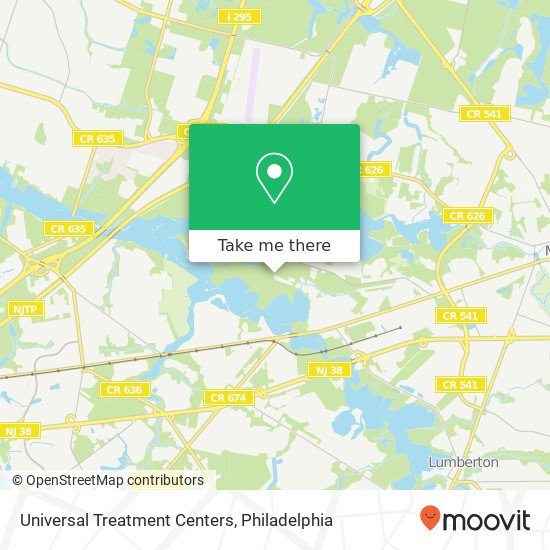 Universal Treatment Centers map