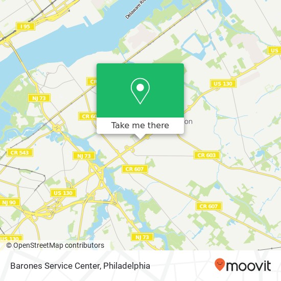 Barones Service Center map