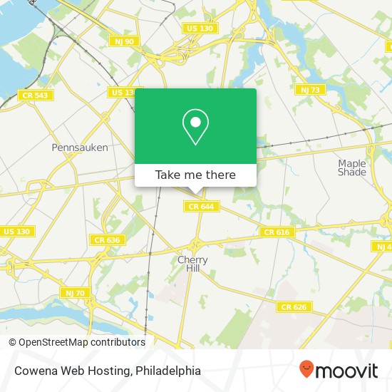 Mapa de Cowena Web Hosting