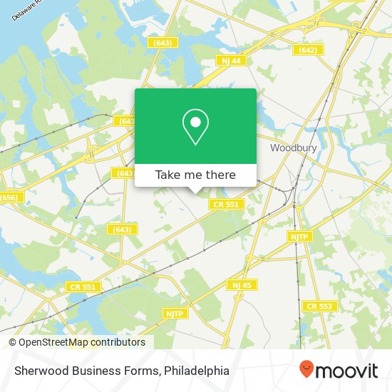 Sherwood Business Forms map