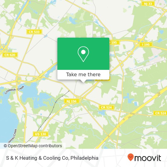 S & K Heating & Cooling Co map