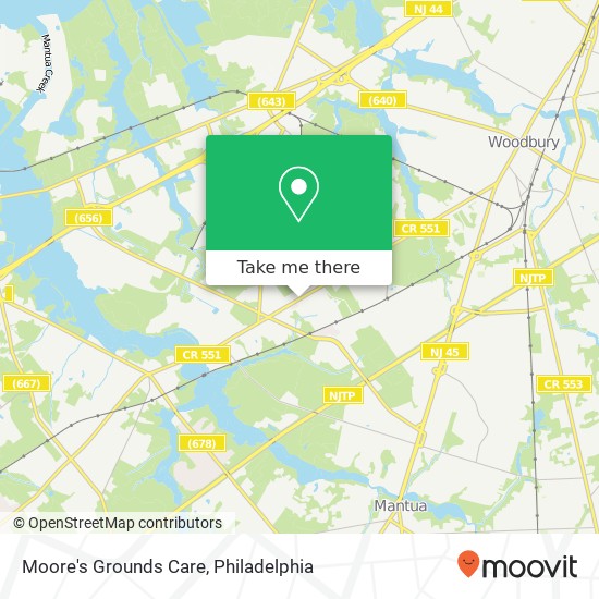Moore's Grounds Care map
