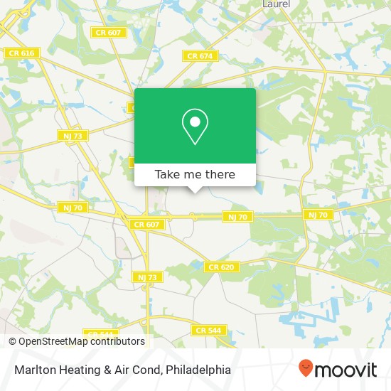 Mapa de Marlton Heating & Air Cond