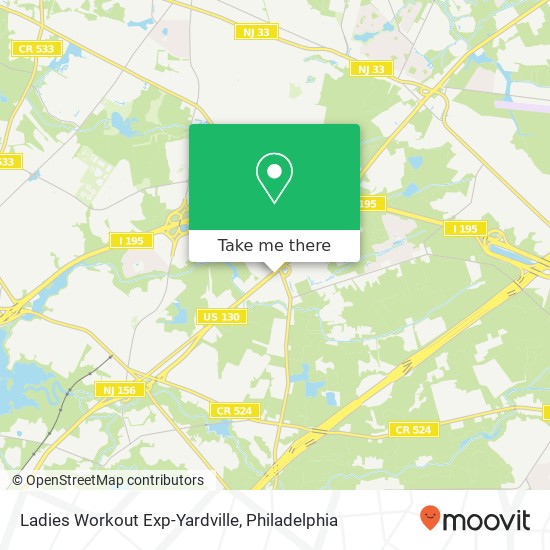 Ladies Workout Exp-Yardville map
