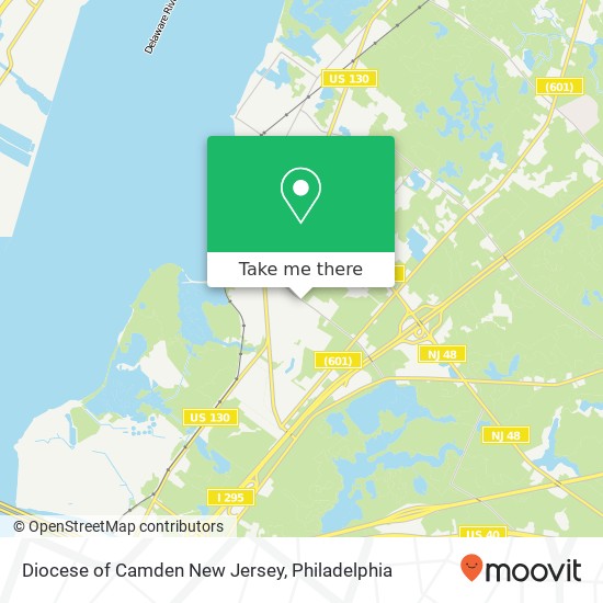 Mapa de Diocese of Camden New Jersey