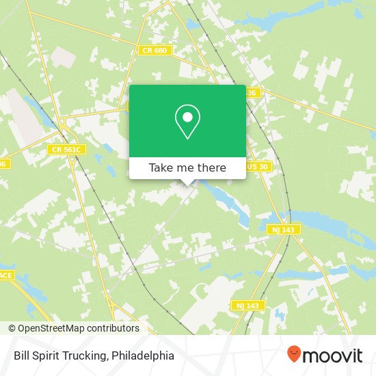 Bill Spirit Trucking map