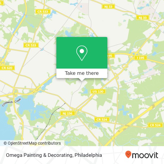 Omega Painting & Decorating map