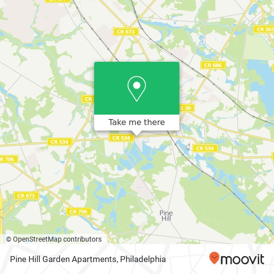 Mapa de Pine Hill Garden Apartments