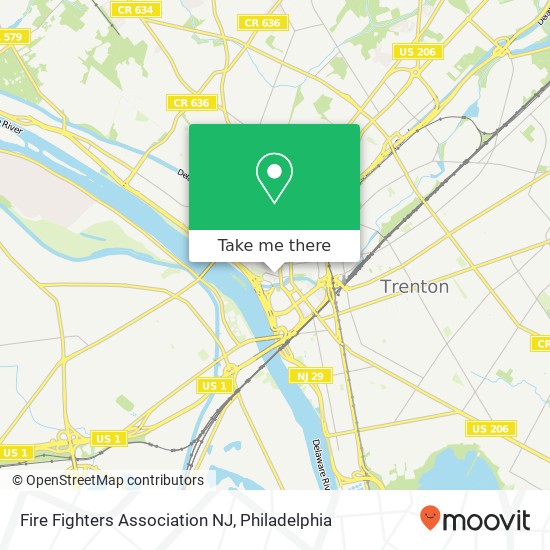 Fire Fighters Association NJ map