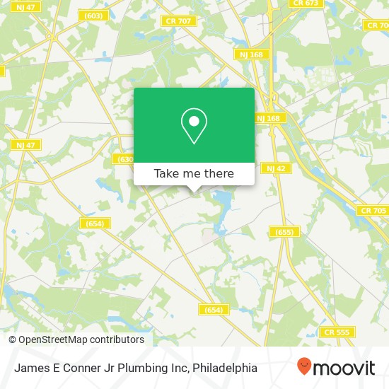 Mapa de James E Conner Jr Plumbing Inc