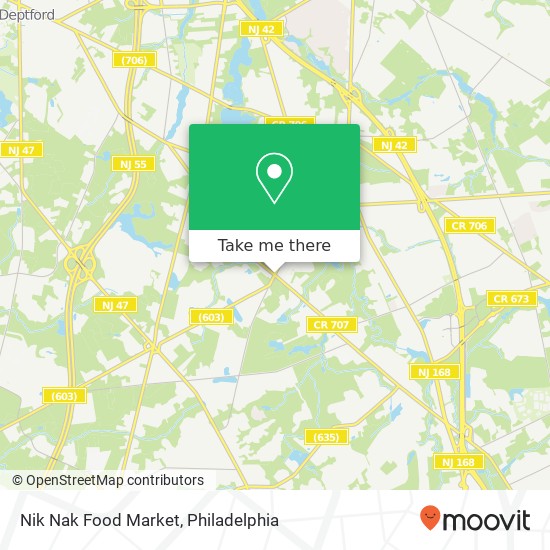 Mapa de Nik Nak Food Market