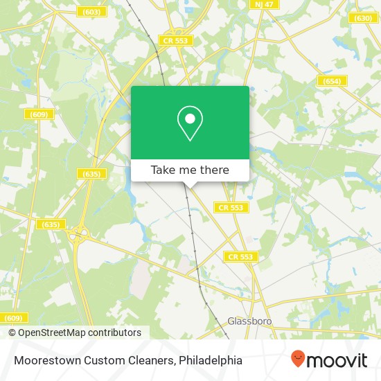 Mapa de Moorestown Custom Cleaners