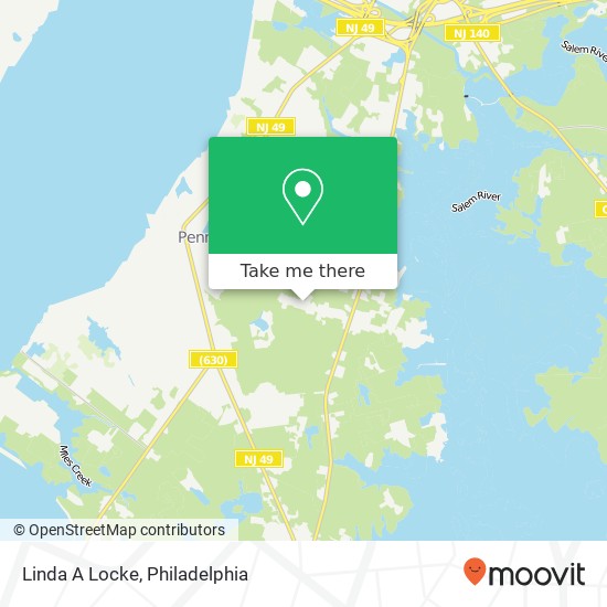 Linda A Locke map