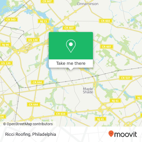 Ricci Roofing map