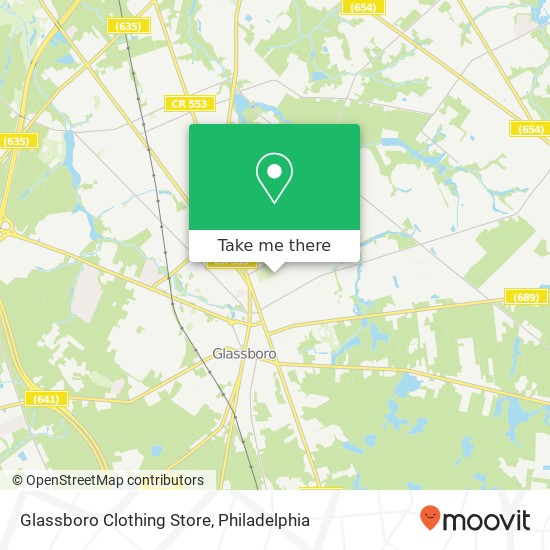 Mapa de Glassboro Clothing Store