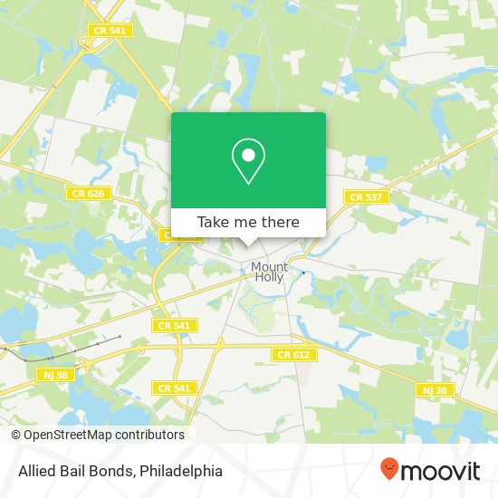 Allied Bail Bonds map