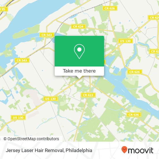 Jersey Laser Hair Removal map