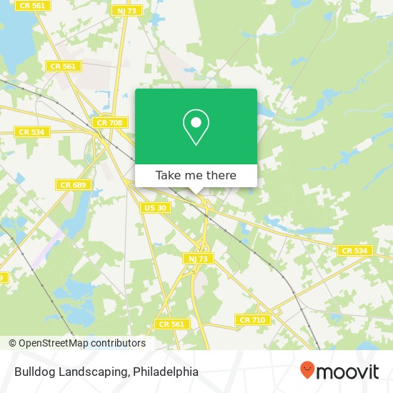 Bulldog Landscaping map