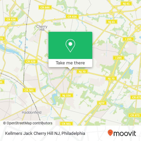 Mapa de Kellmers Jack Cherry Hill NJ