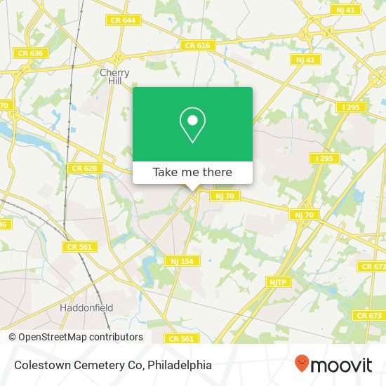 Mapa de Colestown Cemetery Co