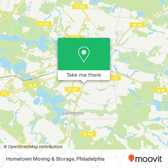 Hometown Moving & Storage map