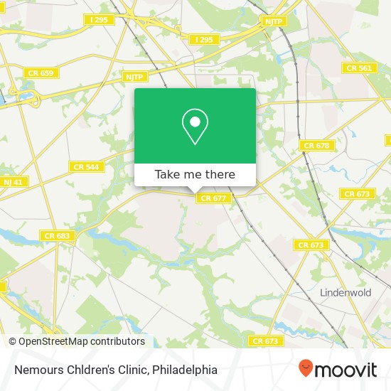 Mapa de Nemours Chldren's Clinic