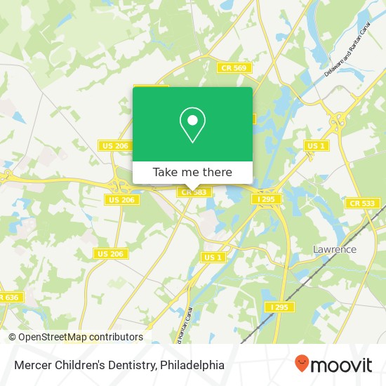 Mercer Children's Dentistry map