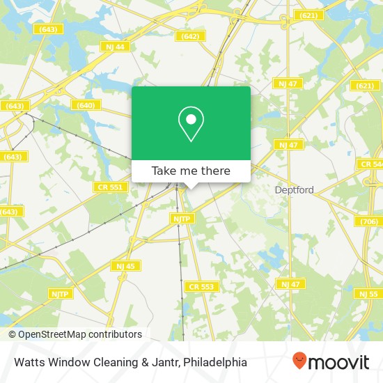 Watts Window Cleaning & Jantr map
