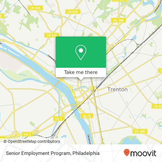 Senior Employment Program map