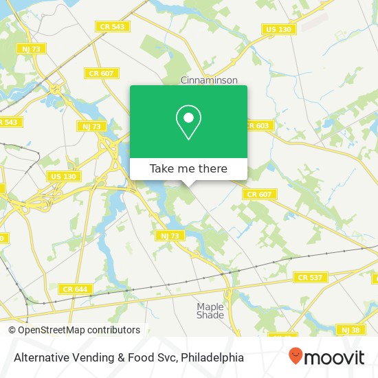 Alternative Vending & Food Svc map