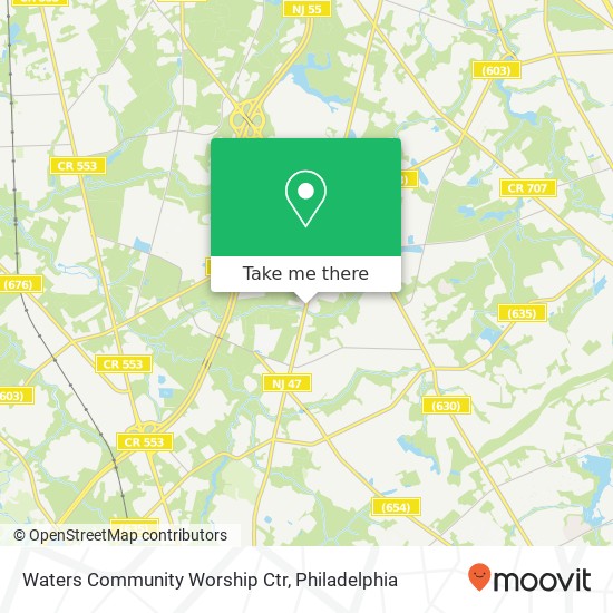 Waters Community Worship Ctr map