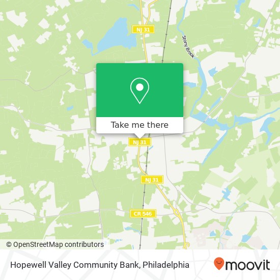 Hopewell Valley Community Bank map