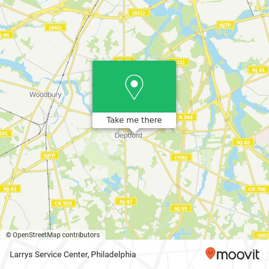Mapa de Larrys Service Center