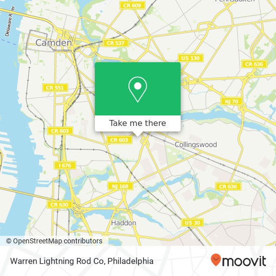 Warren Lightning Rod Co map