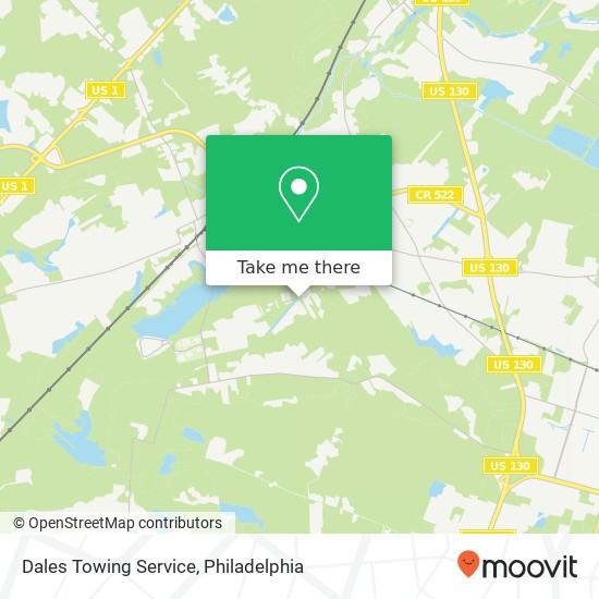 Dales Towing Service map