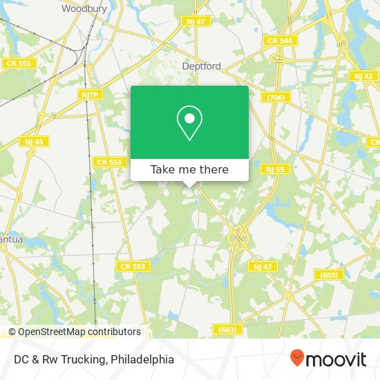 Mapa de DC & Rw Trucking