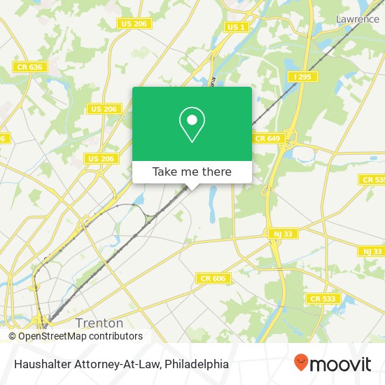 Mapa de Haushalter Attorney-At-Law