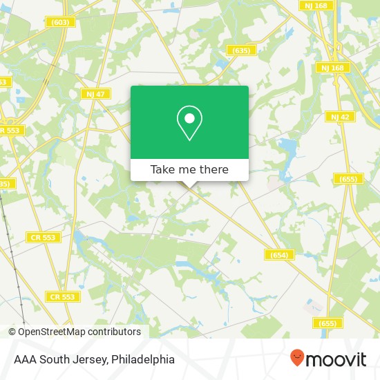 AAA South Jersey map
