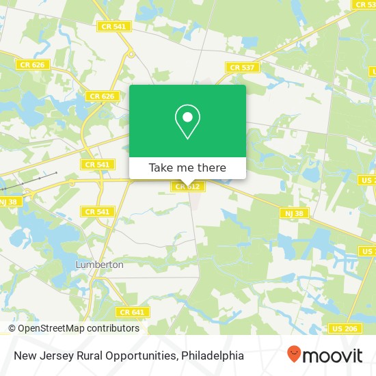 Mapa de New Jersey Rural Opportunities