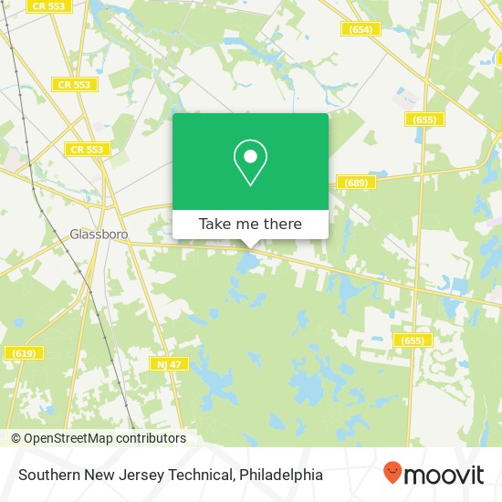 Mapa de Southern New Jersey Technical