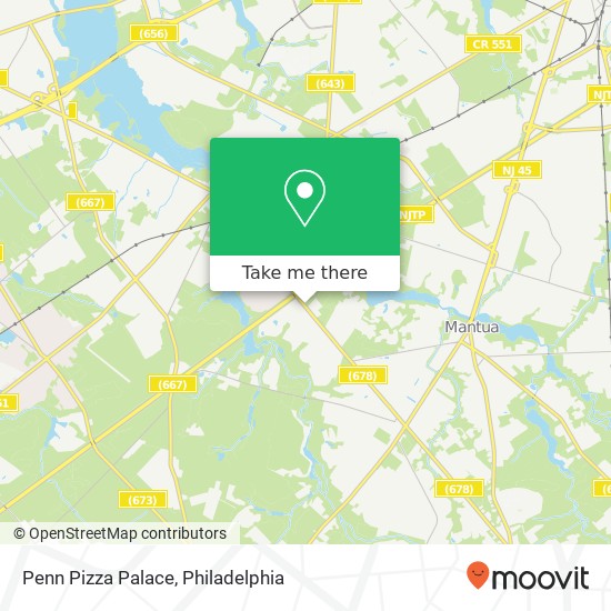 Mapa de Penn Pizza Palace