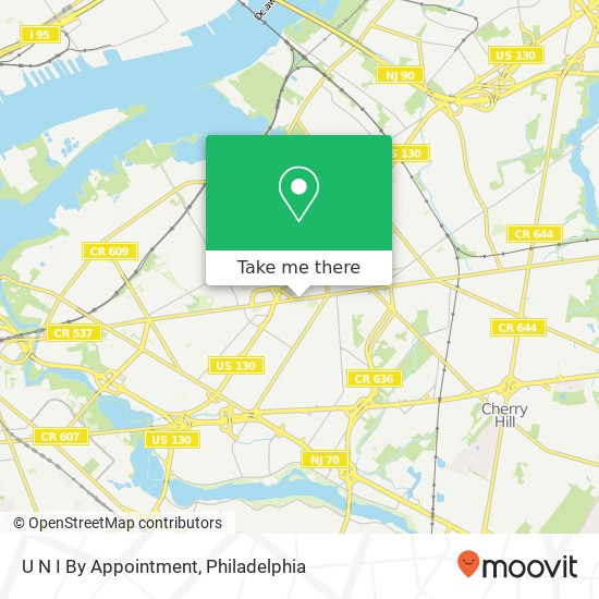 U N I By Appointment map