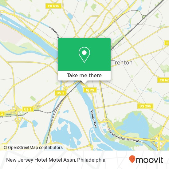 Mapa de New Jersey Hotel-Motel Assn