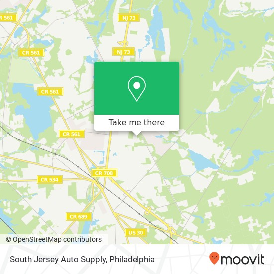 South Jersey Auto Supply map