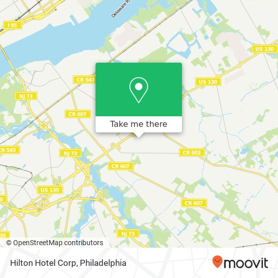 Hilton Hotel Corp map