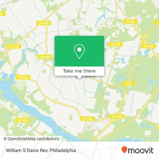 William S Davis Rev map
