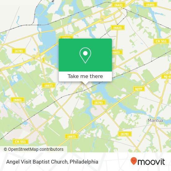 Angel Visit Baptist Church map