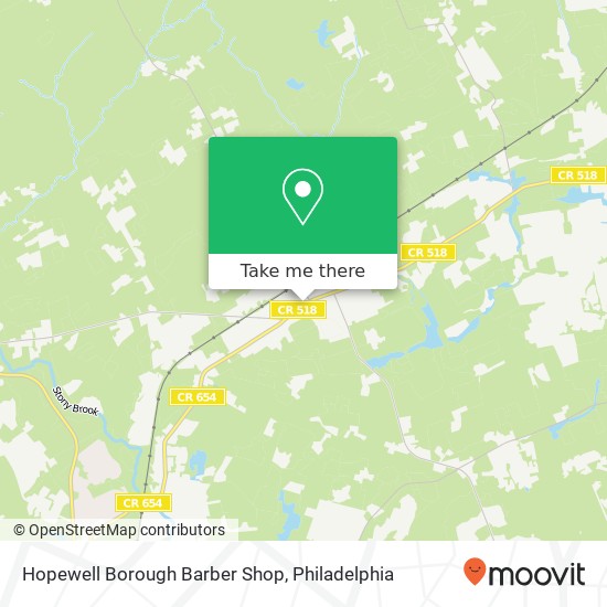 Hopewell Borough Barber Shop map